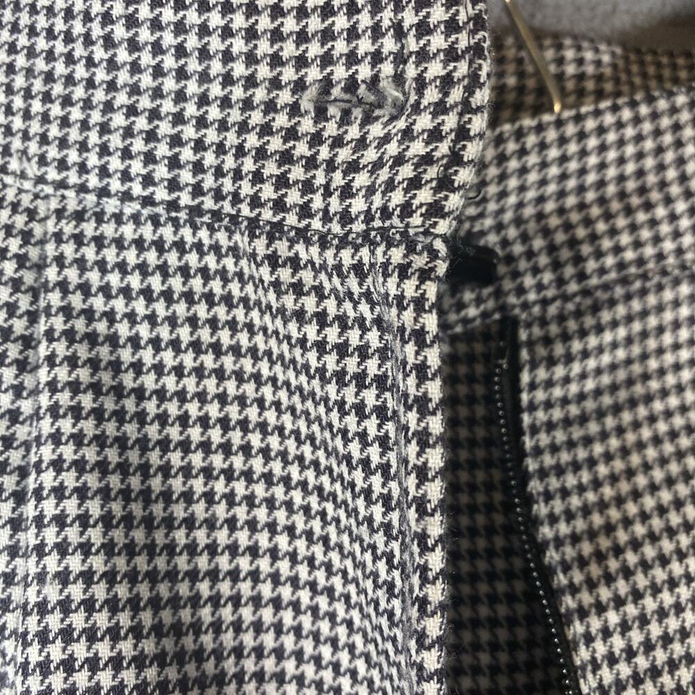 Vintage‎ Black Mini Houndstooth Check Pencil Skirt Small USA Office Siren Preppy - Picture 9 of 9